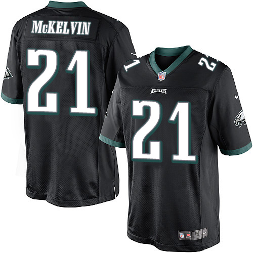 Men's Limited Leodis McKelvin Nike Jersey Black Alternate - #21 NFL Philadelphia Eagles